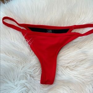 Chooks Red Thong Bikini Bottom